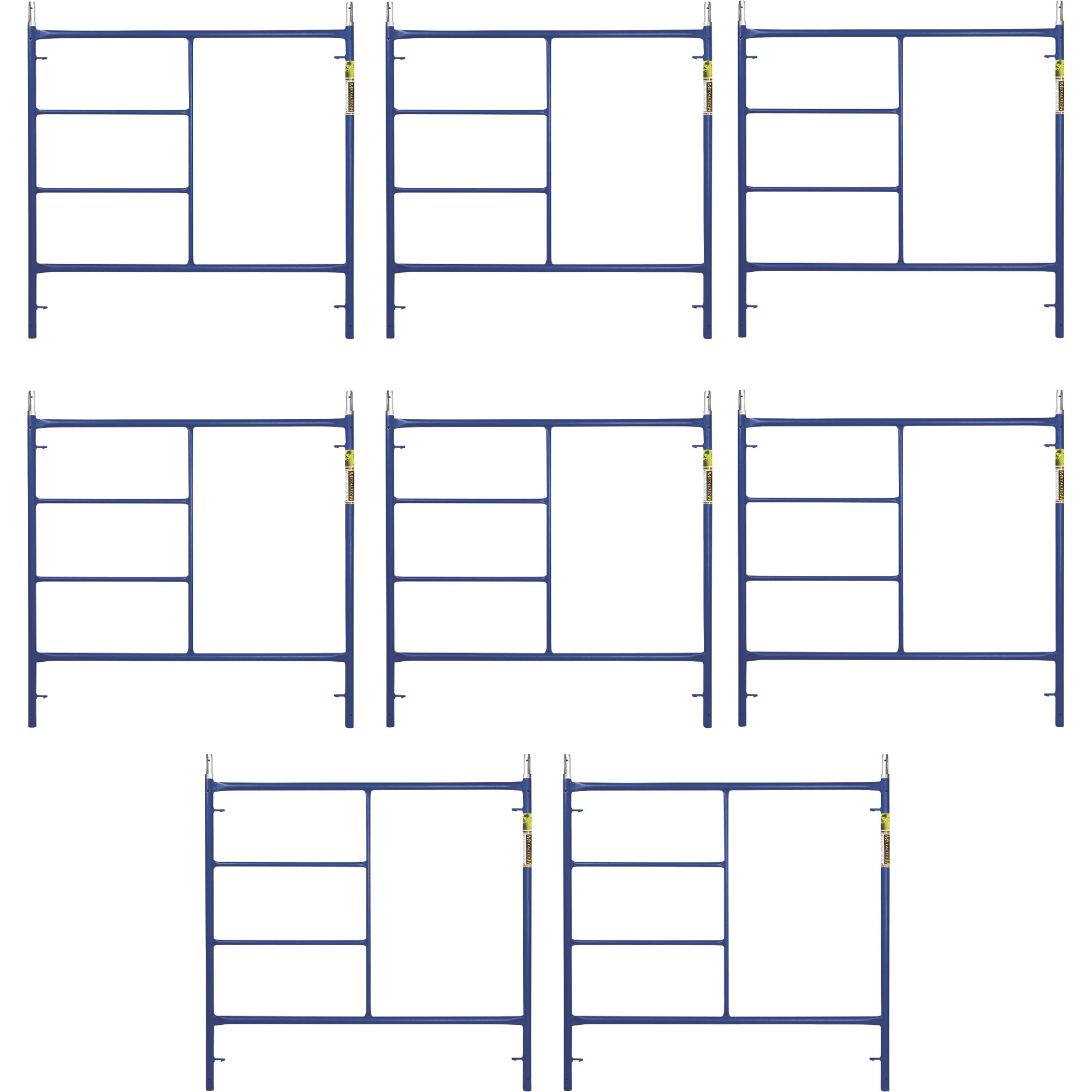 Metaltech Saferstack 5ft. x 5ft. Mason Scaffold Frame, 8-Pack, Model# M-MF6060APSK8